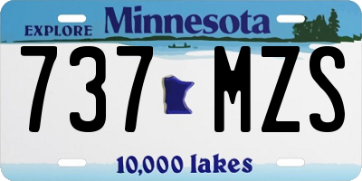 MN license plate 737MZS