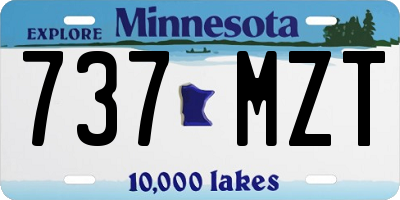 MN license plate 737MZT