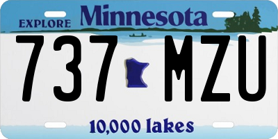 MN license plate 737MZU