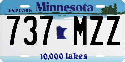 MN license plate 737MZZ