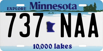 MN license plate 737NAA