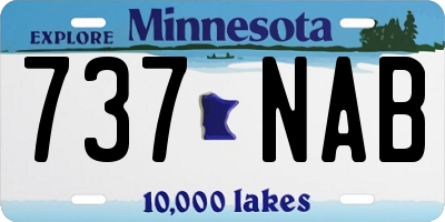 MN license plate 737NAB