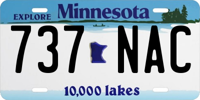 MN license plate 737NAC
