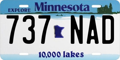 MN license plate 737NAD