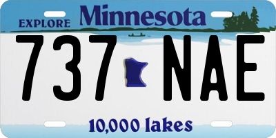 MN license plate 737NAE