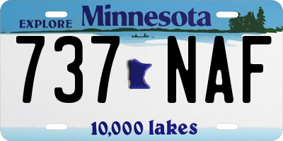 MN license plate 737NAF