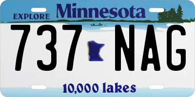 MN license plate 737NAG