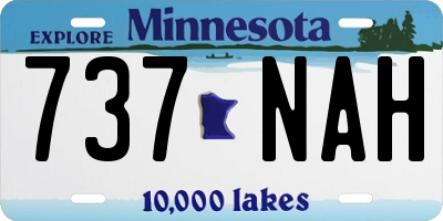 MN license plate 737NAH