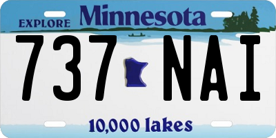 MN license plate 737NAI
