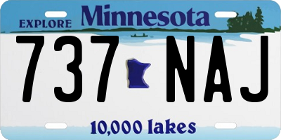 MN license plate 737NAJ