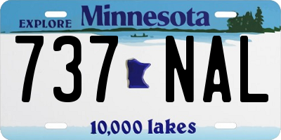 MN license plate 737NAL