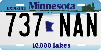 MN license plate 737NAN