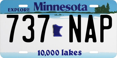 MN license plate 737NAP