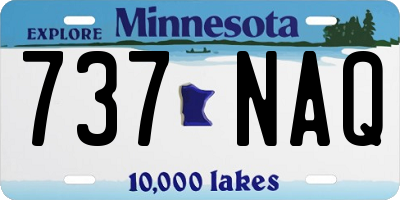 MN license plate 737NAQ