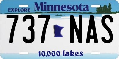 MN license plate 737NAS