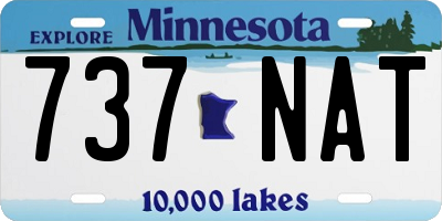 MN license plate 737NAT