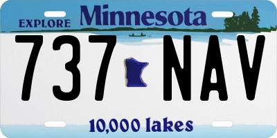 MN license plate 737NAV