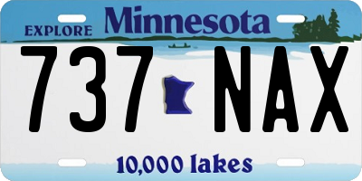 MN license plate 737NAX