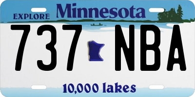 MN license plate 737NBA