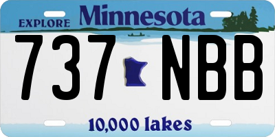 MN license plate 737NBB