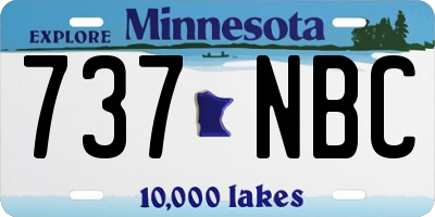 MN license plate 737NBC