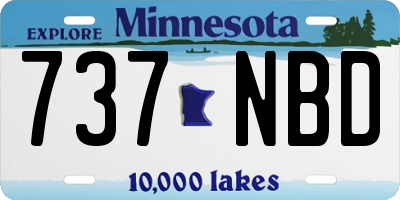 MN license plate 737NBD
