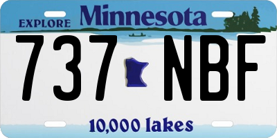 MN license plate 737NBF