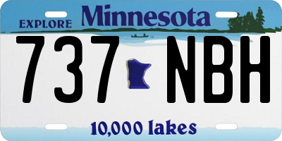 MN license plate 737NBH