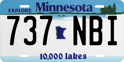 MN license plate 737NBI