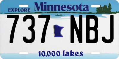 MN license plate 737NBJ