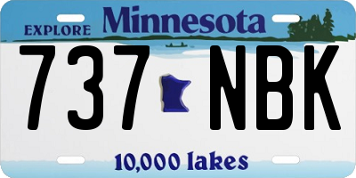 MN license plate 737NBK