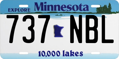 MN license plate 737NBL