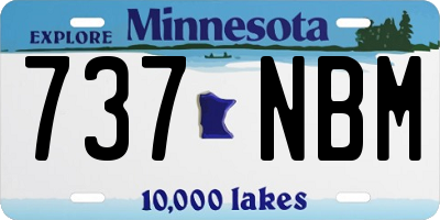 MN license plate 737NBM