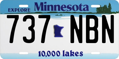 MN license plate 737NBN