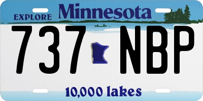 MN license plate 737NBP