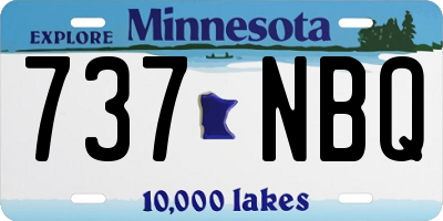 MN license plate 737NBQ