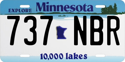 MN license plate 737NBR
