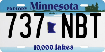 MN license plate 737NBT