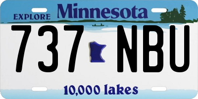 MN license plate 737NBU