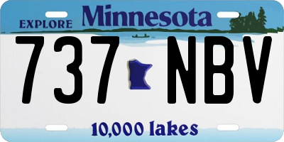 MN license plate 737NBV