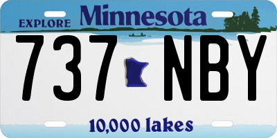 MN license plate 737NBY
