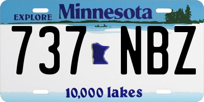 MN license plate 737NBZ