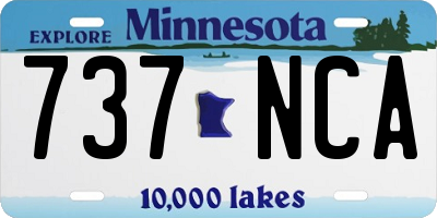 MN license plate 737NCA