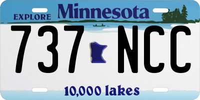 MN license plate 737NCC