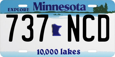 MN license plate 737NCD