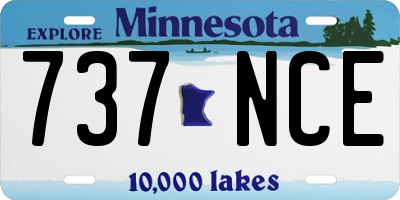 MN license plate 737NCE