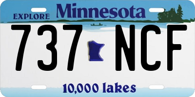 MN license plate 737NCF
