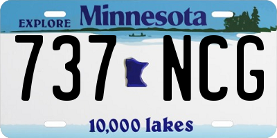 MN license plate 737NCG