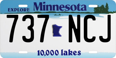 MN license plate 737NCJ