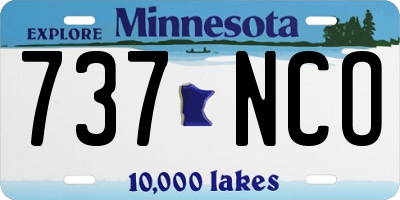 MN license plate 737NCO